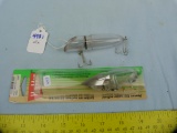 2 Heddon clear fishing lures: Crazy Crawler & River Runt, 2x$