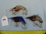 3 Fishing lures: Heddon Shrimp
