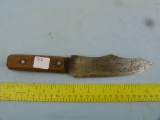 Custom made wood handle camp knife
