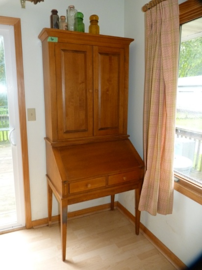 Drop front desk w/3 shelf cabinet & 2 drawers