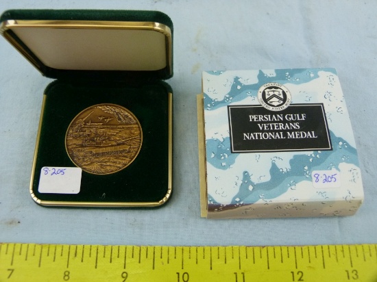 Persian Gulf Veterans Nat'l Medal, with case & COA
