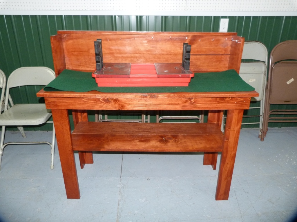 Lot Gun Work Bench Solid W Case Gard Tool Stand Felt Top
