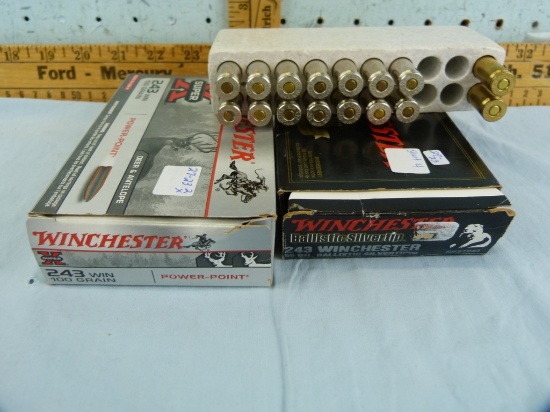 Ammo: 2 boxes/20 (short 4) Winchester .243 Win, 2x$