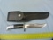 Buck USA 119 hunting knife w/leather sheath, nice condition