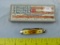 Case XX USA 62154 tiny trapper knife, goldenrod bone, w/box