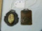 2 Watch fobs: Indian Brave, & Indian Chief celluloid insert, 2x$