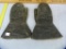 Pair of leather insulated mittens, 12-1/4