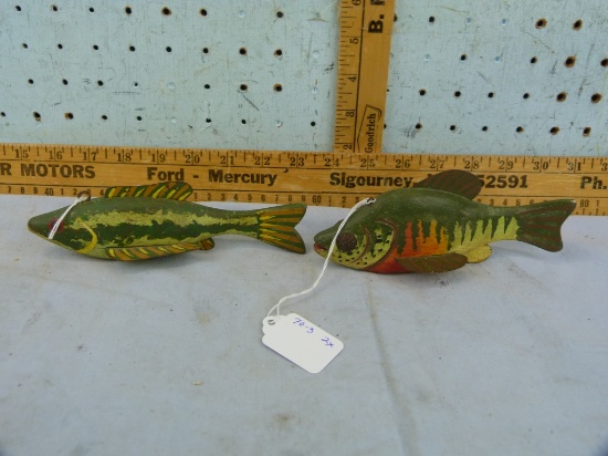 2 Weighted fishing decoys, 6" - 6-3/4" L; 2x$