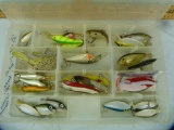 25 Fishing lures: Thin Fins, Daredevils, Rapala-types, spinners
