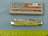 Case XX USA 6254 trapper knife, oatmeal bone, w/box
