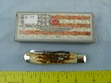 Case XX USA 6207 mini trapper knife, amber bone, w/box