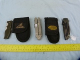 3 Gerber items: utility tool and folding knives; 3x$