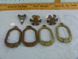 7 Cast iron decoy weights, various sizes, most are Herter's