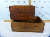 2 Wood ammo boxes, Winchester & Winchester-Western, 2x$