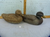 Pair of Mallard paper mache duck decoys, 2x$