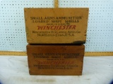 2 Winchester wood ammo boxes, 2x$