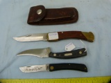 3 Knives: Schrade & Case XX, 3x$