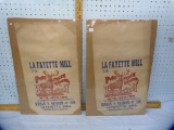(2) Paper bags, Lafayette (IA) Mill Buck Wheat Flour