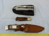 2 Knives & utility tool w/pouch