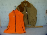 Bob Allen Large hunting coat, & Cabela's L/L orange fleece