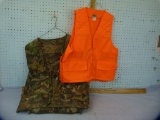 Camo turkey hunting vest & orange hunting vest
