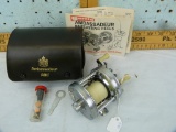 Abu Ambassadeur 5500C fishing reel w/leather case, papers