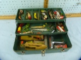 My Buddy metal tackle box full of lures & fishing tackle