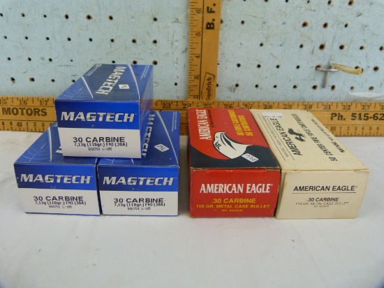 Ammo: 5 boxes/50, .30 Carbine, 110 gr FMJ, 5x$