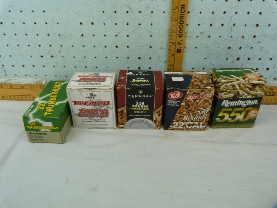 Ammo: 2600 rounds+ of .22 LR in 5 boxes, 5x$