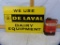2 metal DeLaval items: one quart Cream Separator Oil & Dairy Equipment sign