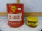 2 Tins: Shell X-100 motor oil & Pennzoil Lubricant (No Ship)