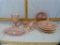 10 pieces Miss America pink depression glass