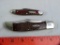 (2) Case XX knives: USA 6265 5x4 dot, & 3-blade
