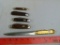 4 Remington USA Knives & 1 letter opener knife