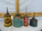 4 Oil Tins: Texaco, Maytag, Watkins, advertising 
