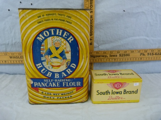 2 Containers: Mother Hubbard Flour & SICCA Butter