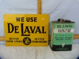 2 metal DeLaval items: 