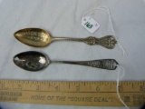 2 Sterling silver souvenir spoons: Mason City, IA, 2x$