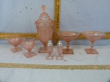 7 pieces Miss America pink depression glass