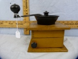 Unmarked counter coffee grinder, dovetailed edges
