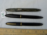 3 Sheaffer fountain pens