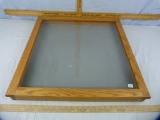 Wood & glass display case, 24-1/4