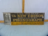 Metal sign: New Edison Diamond Disc Phonograph