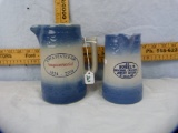 2 Red Wing souvenir collector items: blue & white pitchers