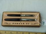 Parker 21 fountain pen & pencil set with box