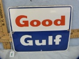 Enamel sign: Good Gulf, 8-1/4