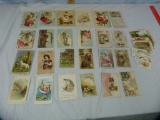 48 Advertising/merit cards, various sizes & conditions