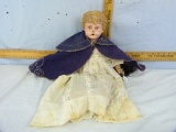 Doll stamped Germany 8 w/tin head, plastic hands