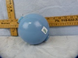 Blue milkglass lightning rod ball, 5
