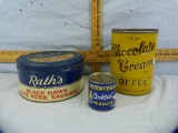 3 Tins: Rath's Sausage, Coffee, & Planters